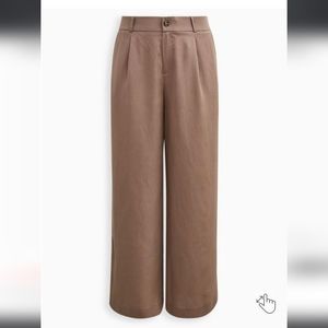 Torrid Wide Leg Studio Linen High-Rise Pant 22 Tall